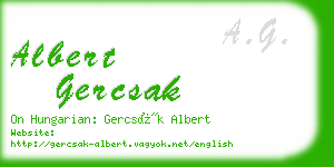 albert gercsak business card